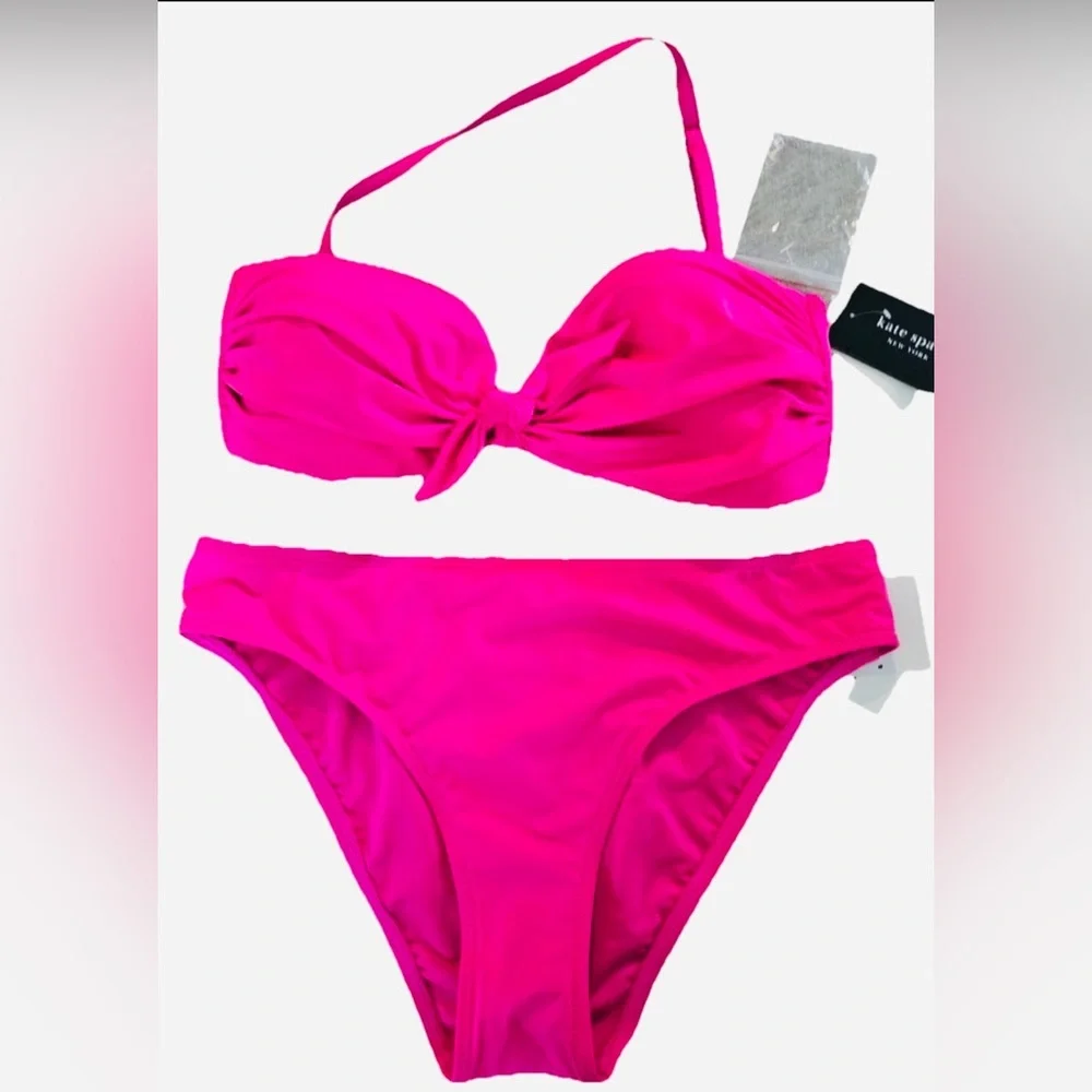 Kate Spade hot pink two piece bikini, medium, new with tags!